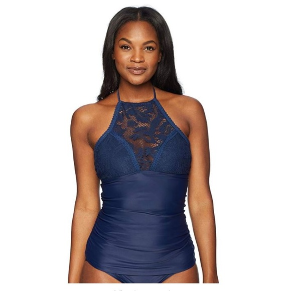 Coastal Blue Tops - Coastal Blue Swimwear Crochet Halter Neck Top